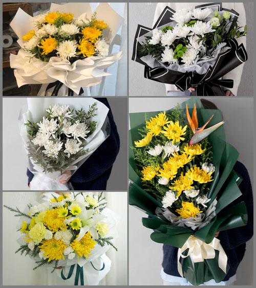 云南丽江华坪县石龙坝镇白事花束代送